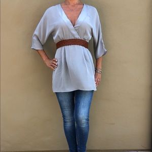 100% silk top/blouse size 4 Price Firm !